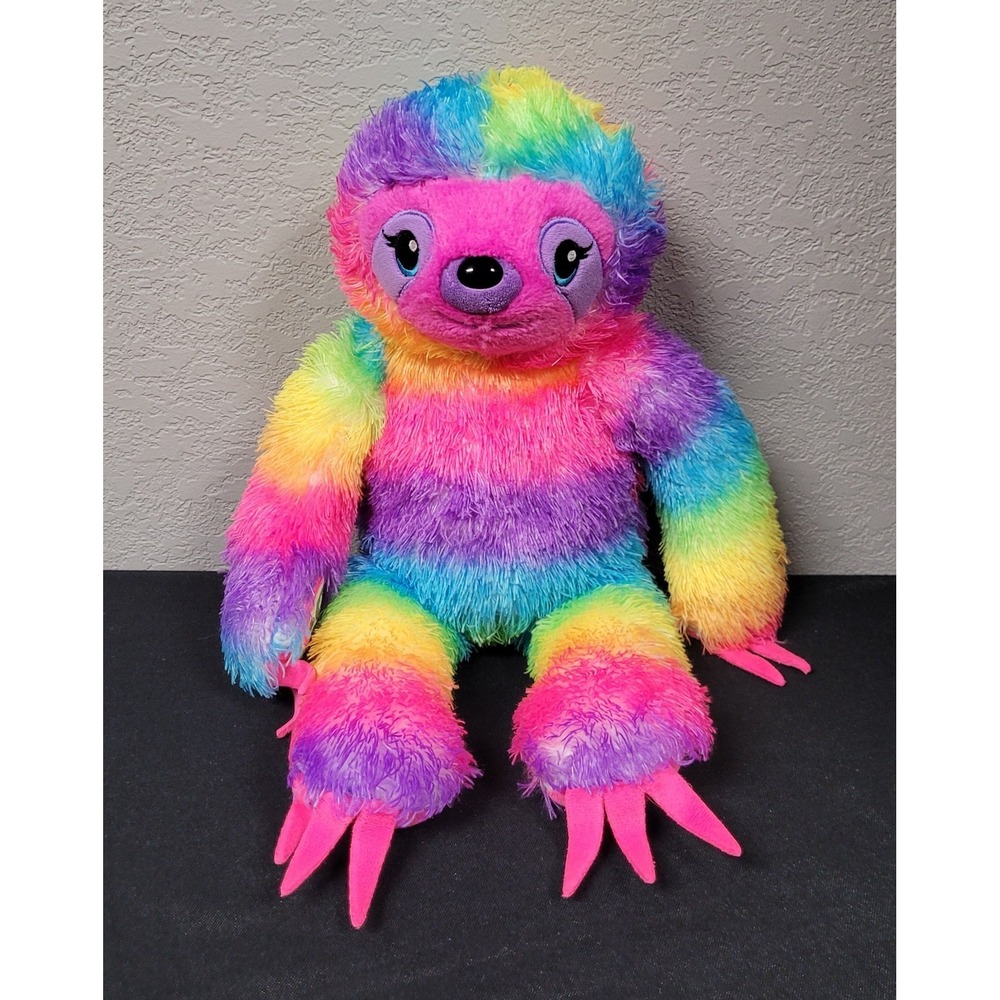 Build-A-Bear Workshop Rainbow Sloth Plush Stuffed Animal 18 Inch Long